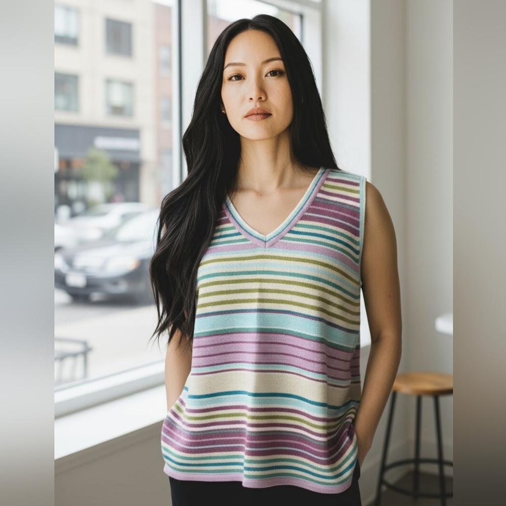 Liz Claiborne Villager Striped Knit Top
